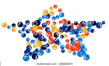 Feminine Floral Pattern with Simple Stylized Berries for Greeting Card or Poster. Naive Daisy Berries in Primitive Style. Vector Background for Spring or Summer Design.
