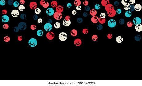 Feminine Floral Pattern with Simple Stylized Berries for Greeting Card or Poster. Naive Daisy Berries in Primitive Style. Vector Background for Spring or Summer Design.
