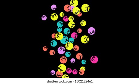 Feminine Floral Pattern with Simple Stylized Berries for Greeting Card or Poster. Naive Daisy Berries in Primitive Style. Vector Background for Spring or Summer Design.
