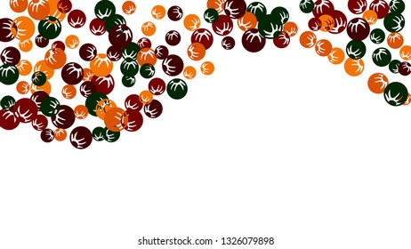 Feminine Floral Pattern with Simple Stylized Berries for Greeting Card or Poster. Naive Daisy Berries in Primitive Style. Vector Background for Spring or Summer Design.
