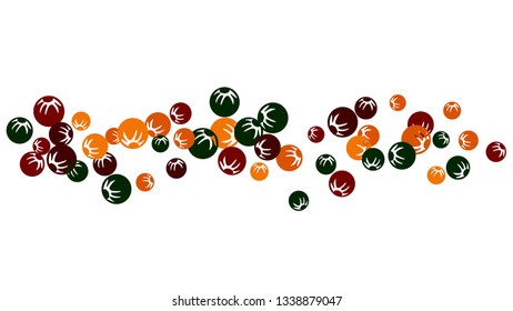 Feminine Floral Pattern with Simple Stylized Berries for Greeting Card or Poster. Naive Daisy Berries in Primitive Style. Vector Background for Spring or Summer Design.
