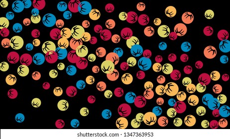 Feminine Floral Pattern with Simple Stylized Berries for Greeting Card or Poster. Naive Daisy Berries in Primitive Style. Vector Background for Spring or Summer Design.
