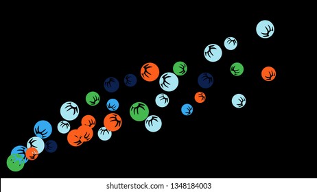 Feminine Floral Pattern with Simple Stylized Berries for Greeting Card or Poster. Naive Daisy Berries in Primitive Style. Vector Background for Spring or Summer Design.
