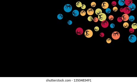 Feminine Floral Pattern with Simple Stylized Berries for Greeting Card or Poster. Naive Daisy Berries in Primitive Style. Vector Background for Spring or Summer Design.
