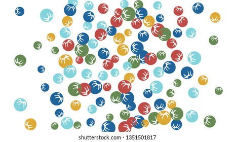 Feminine Floral Pattern with Simple Stylized Berries for Greeting Card or Poster. Naive Daisy Berries in Primitive Style. Vector Background for Spring or Summer Design.
