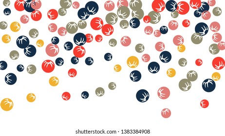 Feminine Floral Pattern with Simple Stylized Berries for Greeting Card or Poster. Naive Daisy Berries in Primitive Style. Vector Background for Spring or Summer Design.
