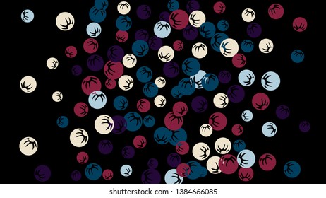 Feminine Floral Pattern with Simple Stylized Berries for Greeting Card or Poster. Naive Daisy Berries in Primitive Style. Vector Background for Spring or Summer Design.
