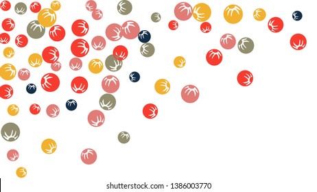 Feminine Floral Pattern with Simple Stylized Berries for Greeting Card or Poster. Naive Daisy Berries in Primitive Style. Vector Background for Spring or Summer Design.
