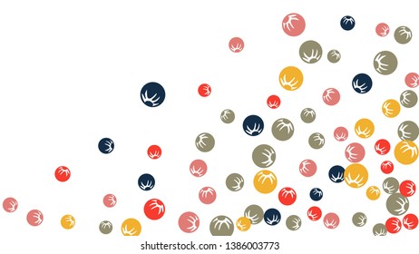Feminine Floral Pattern with Simple Stylized Berries for Greeting Card or Poster. Naive Daisy Berries in Primitive Style. Vector Background for Spring or Summer Design.
