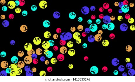 Feminine Floral Pattern with Simple Stylized Berries for Greeting Card or Poster. Naive Daisy Berries in Primitive Style. Vector Background for Spring or Summer Design.
