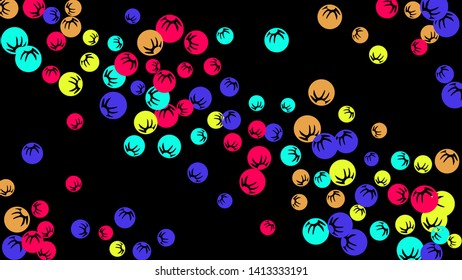 Feminine Floral Pattern with Simple Stylized Berries for Greeting Card or Poster. Naive Daisy Berries in Primitive Style. Vector Background for Spring or Summer Design.

