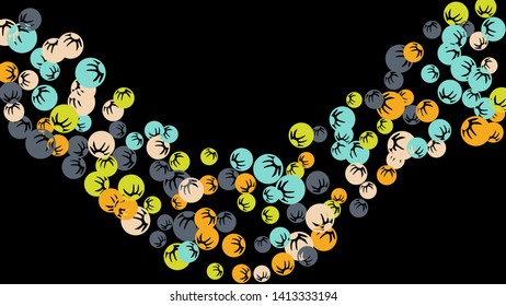 Feminine Floral Pattern with Simple Stylized Berries for Greeting Card or Poster. Naive Daisy Berries in Primitive Style. Vector Background for Spring or Summer Design.

