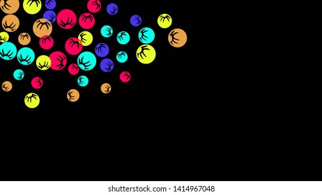 Feminine Floral Pattern with Simple Stylized Berries for Greeting Card or Poster. Naive Daisy Berries in Primitive Style. Vector Background for Spring or Summer Design.
