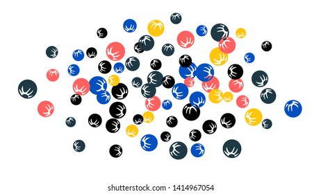 Feminine Floral Pattern with Simple Stylized Berries for Greeting Card or Poster. Naive Daisy Berries in Primitive Style. Vector Background for Spring or Summer Design.
