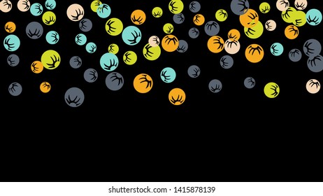 Feminine Floral Pattern with Simple Stylized Berries for Greeting Card or Poster. Naive Daisy Berries in Primitive Style. Vector Background for Spring or Summer Design.
