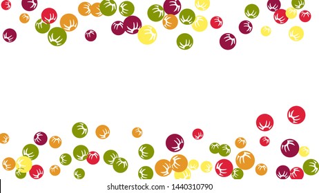 Feminine Floral Pattern with Simple Stylized Berries for Greeting Card or Poster. Naive Daisy Berries in Primitive Style. Vector Background for Spring or Summer Design.
