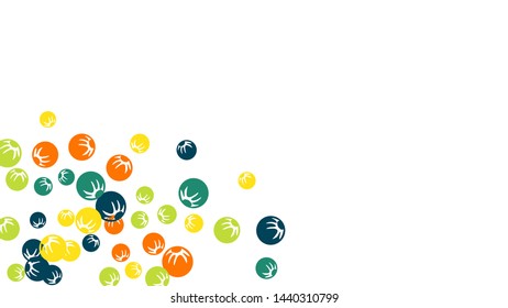 Feminine Floral Pattern with Simple Stylized Berries for Greeting Card or Poster. Naive Daisy Berries in Primitive Style. Vector Background for Spring or Summer Design.
