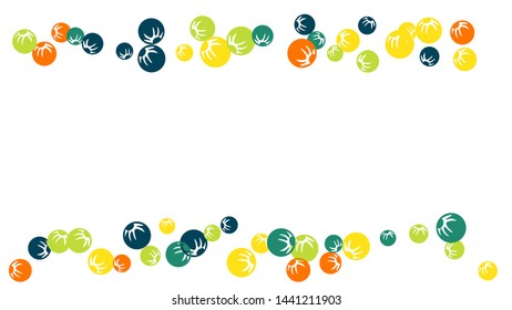 Feminine Floral Pattern with Simple Stylized Berries for Greeting Card or Poster. Naive Daisy Berries in Primitive Style. Vector Background for Spring or Summer Design.
