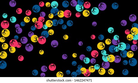 Feminine Floral Pattern with Simple Stylized Berries for Greeting Card or Poster. Naive Daisy Berries in Primitive Style. Vector Background for Spring or Summer Design.
