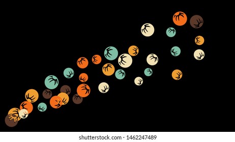 Feminine Floral Pattern with Simple Stylized Berries for Greeting Card or Poster. Naive Daisy Berries in Primitive Style. Vector Background for Spring or Summer Design.
