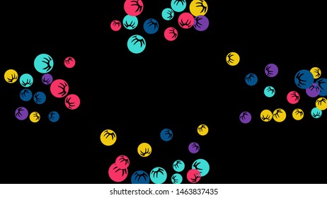 Feminine Floral Pattern with Simple Stylized Berries for Greeting Card or Poster. Naive Daisy Berries in Primitive Style. Vector Background for Spring or Summer Design.
