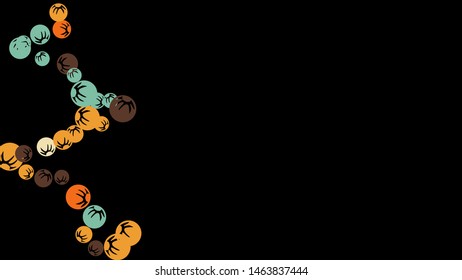 Feminine Floral Pattern with Simple Stylized Berries for Greeting Card or Poster. Naive Daisy Berries in Primitive Style. Vector Background for Spring or Summer Design.

