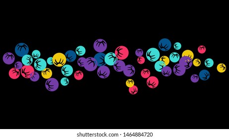Feminine Floral Pattern with Simple Stylized Berries for Greeting Card or Poster. Naive Daisy Berries in Primitive Style. Vector Background for Spring or Summer Design.
