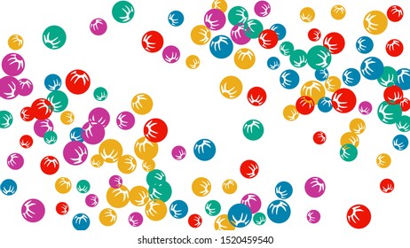 Feminine Floral Pattern with Simple Stylized Berries for Greeting Card or Poster. Naive Daisy Berries in Primitive Style. Vector Background for Spring or Summer Design.
