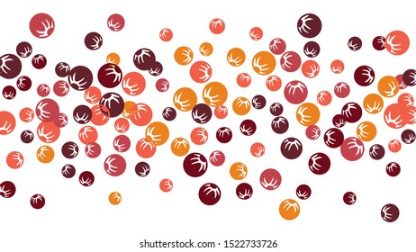 Feminine Floral Pattern with Simple Stylized Berries for Greeting Card or Poster. Naive Daisy Berries in Primitive Style. Vector Background for Spring or Summer Design.

