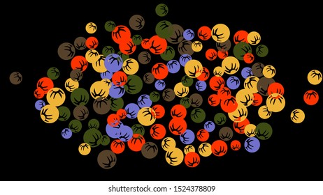 Feminine Floral Pattern with Simple Stylized Berries for Greeting Card or Poster. Naive Daisy Berries in Primitive Style. Vector Background for Spring or Summer Design.
