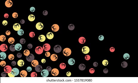 Feminine Floral Pattern with Simple Stylized Berries for Greeting Card or Poster. Naive Daisy Berries in Primitive Style. Vector Background for Spring or Summer Design.
