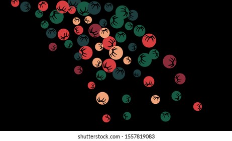 Feminine Floral Pattern with Simple Stylized Berries for Greeting Card or Poster. Naive Daisy Berries in Primitive Style. Vector Background for Spring or Summer Design.
