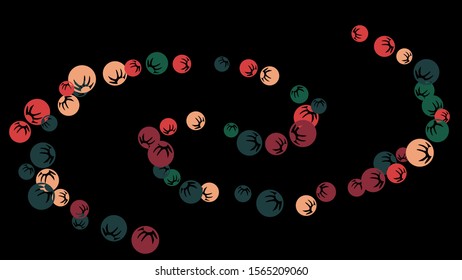 Feminine Floral Pattern with Simple Stylized Berries for Greeting Card or Poster. Naive Daisy Berries in Primitive Style. Vector Background for Spring or Summer Design.
