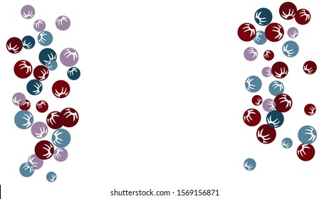 Feminine Floral Pattern with Simple Stylized Berries for Greeting Card or Poster. Naive Daisy Berries in Primitive Style. Vector Background for Spring or Summer Design.
