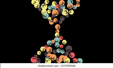 Feminine Floral Pattern with Simple Stylized Berries for Greeting Card or Poster. Naive Daisy Berries in Primitive Style. Vector Background for Spring or Summer Design.
