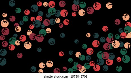 Feminine Floral Pattern with Simple Stylized Berries for Greeting Card or Poster. Naive Daisy Berries in Primitive Style. Vector Background for Spring or Summer Design.
