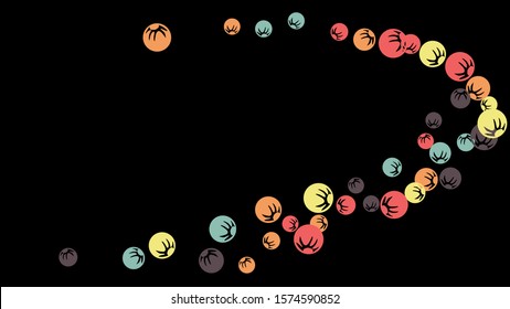 Feminine Floral Pattern with Simple Stylized Berries for Greeting Card or Poster. Naive Daisy Berries in Primitive Style. Vector Background for Spring or Summer Design.
