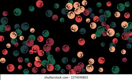 Feminine Floral Pattern with Simple Stylized Berries for Greeting Card or Poster. Naive Daisy Berries in Primitive Style. Vector Background for Spring or Summer Design.
