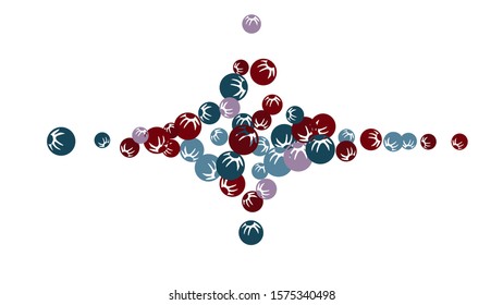 Feminine Floral Pattern with Simple Stylized Berries for Greeting Card or Poster. Naive Daisy Berries in Primitive Style. Vector Background for Spring or Summer Design.
