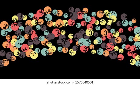 Feminine Floral Pattern with Simple Stylized Berries for Greeting Card or Poster. Naive Daisy Berries in Primitive Style. Vector Background for Spring or Summer Design.
