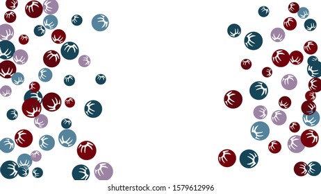 Feminine Floral Pattern with Simple Stylized Berries for Greeting Card or Poster. Naive Daisy Berries in Primitive Style. Vector Background for Spring or Summer Design.
