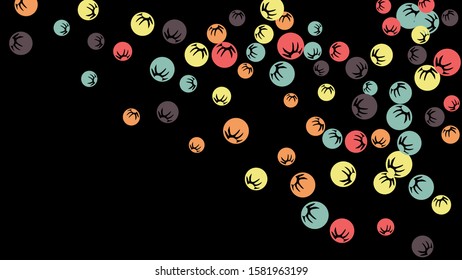 Feminine Floral Pattern with Simple Stylized Berries for Greeting Card or Poster. Naive Daisy Berries in Primitive Style. Vector Background for Spring or Summer Design.
