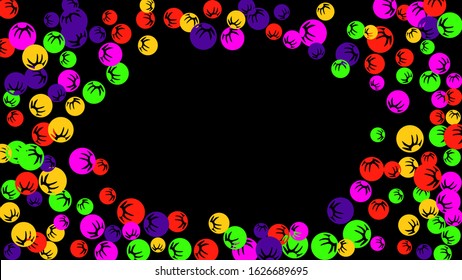 Feminine Floral Pattern with Simple Stylized Berries for Greeting Card or Poster. Naive Daisy Berries in Primitive Style. Vector Background for Spring or Summer Design.
