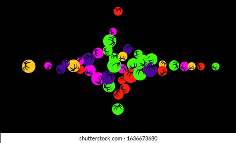 Feminine Floral Pattern with Simple Stylized Berries for Greeting Card or Poster. Naive Daisy Berries in Primitive Style. Vector Background for Spring or Summer Design.

