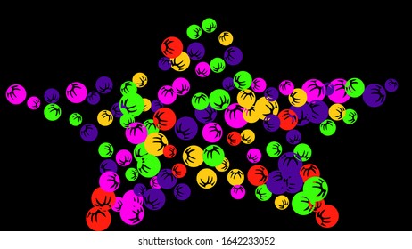 Feminine Floral Pattern with Simple Stylized Berries for Greeting Card or Poster. Naive Daisy Berries in Primitive Style. Vector Background for Spring or Summer Design.

