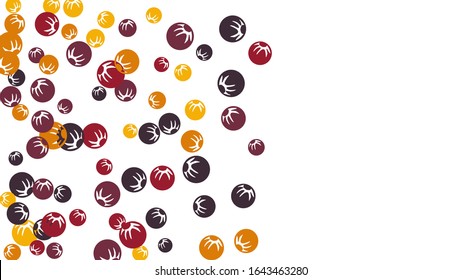 Feminine Floral Pattern with Simple Stylized Berries for Greeting Card or Poster. Naive Daisy Berries in Primitive Style. Vector Background for Spring or Summer Design.
