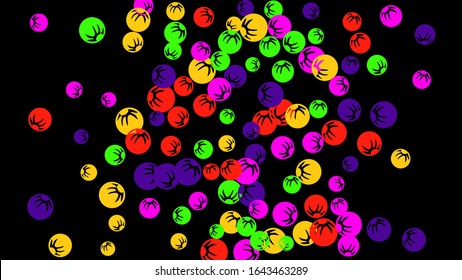 Feminine Floral Pattern with Simple Stylized Berries for Greeting Card or Poster. Naive Daisy Berries in Primitive Style. Vector Background for Spring or Summer Design.

