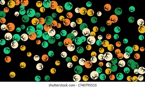 Patrón floral femenino con bayas simples y estilizadas para tarjeta de felicitación o afiche. Daisy Berries naive al estilo primitivo. Fondo vectorial para el diseño de primavera o verano.
