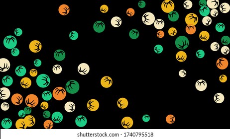 Feminine Floral Pattern with Simple Stylized Berries for Greeting Card or Poster. Naive Daisy Berries in Primitive Style. Vector Background for Spring or Summer Design.
