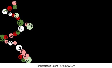 Patrón floral femenino con bayas simples y estilizadas para tarjeta de felicitación o afiche. Daisy Berries naive al estilo primitivo. Fondo vectorial para el diseño de primavera o verano.
